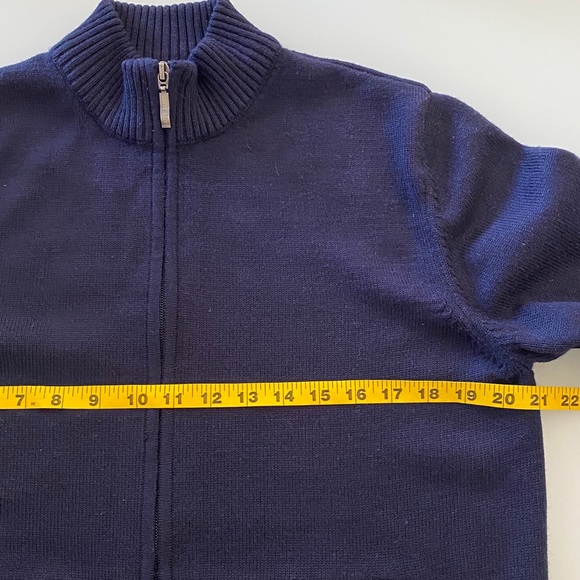 Saint James Dark Blue Zip-Up Cardigan Sweater for Men Size M - Picture 9 of 17